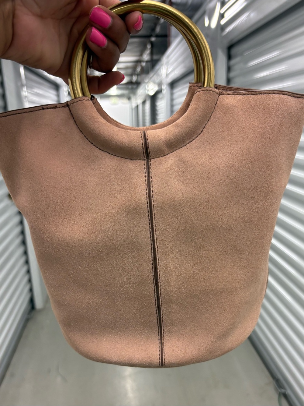 J. Crew Bucket Purse. Blush Pink. Like New.